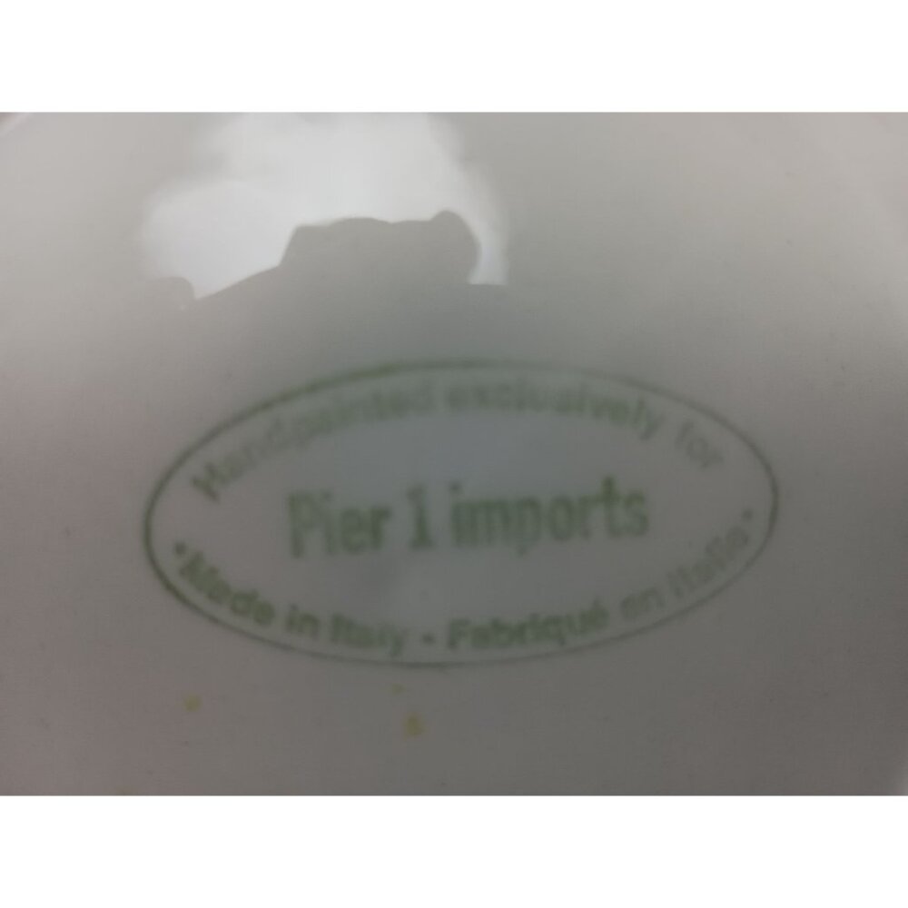 4 Pier 1 Imports Hand Painted 8" Salad Plates Made In Italy - Picture 3 of 3